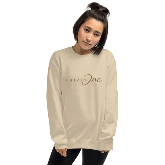 GOLD Embroidered Logo on crew Sweatshirt (3 colors)