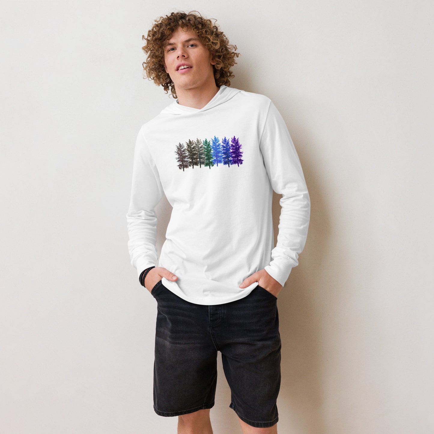 Vibrant Pines Hooded Long-Sleeve tee (3 Colors)