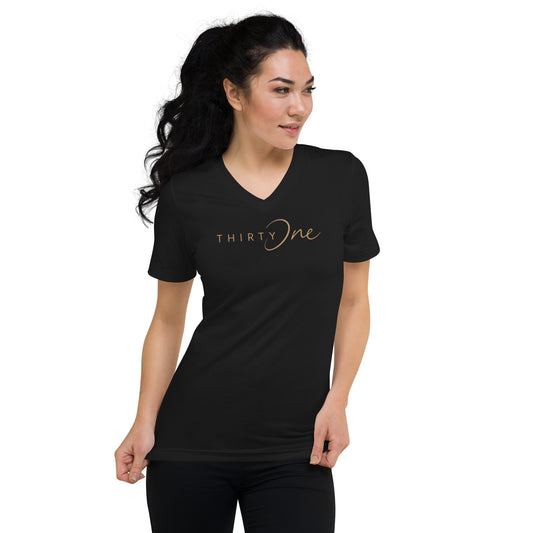 GOLD Logo on Black V-Neck