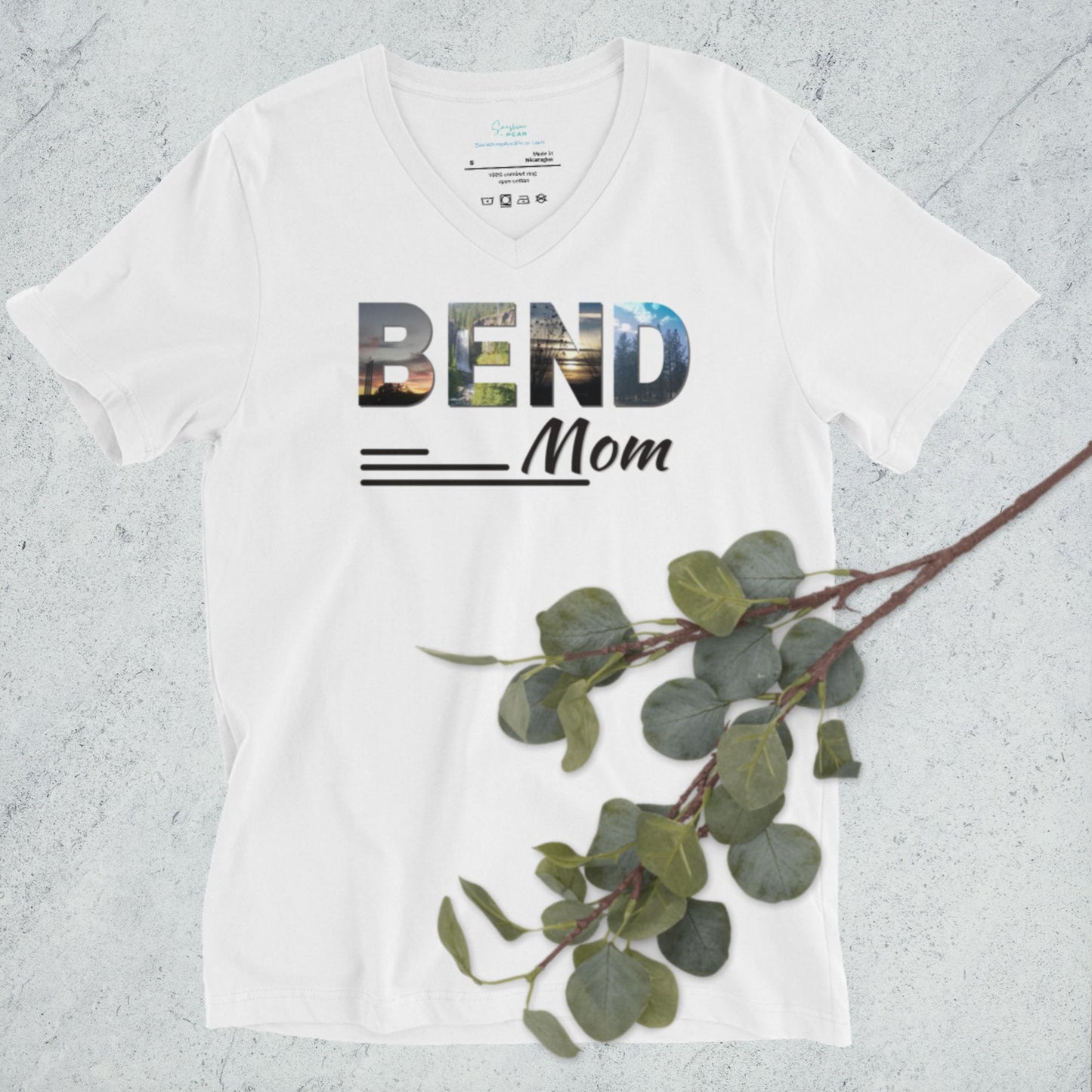 BEND Mom Short Sleeve V-Neck