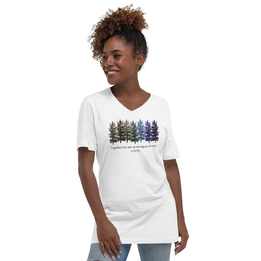 Girl Talk Of Age GTOA Short Sleeve V-Neck T-Shirt